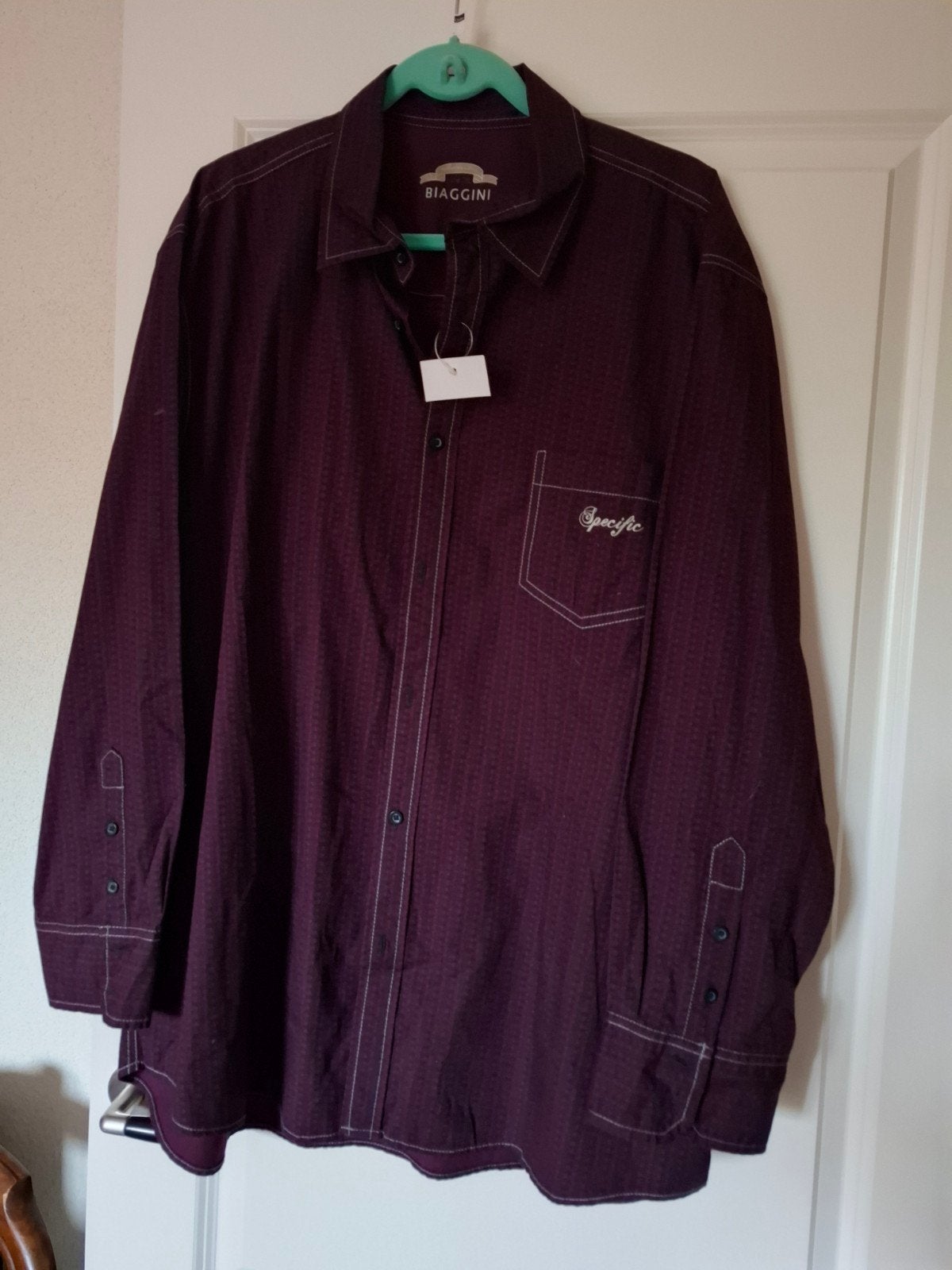 HEREN OVERHEMD MAAT 2XL NIEUW BORDEAUX, Kleding | Heren, Ophalen of Verzenden, Nieuw, Rood, Overige halswijdtes