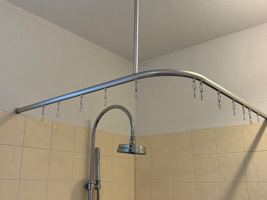 douchegordijn rails goelst, Ophalen, Zo goed als nieuw, Chroom, Douche