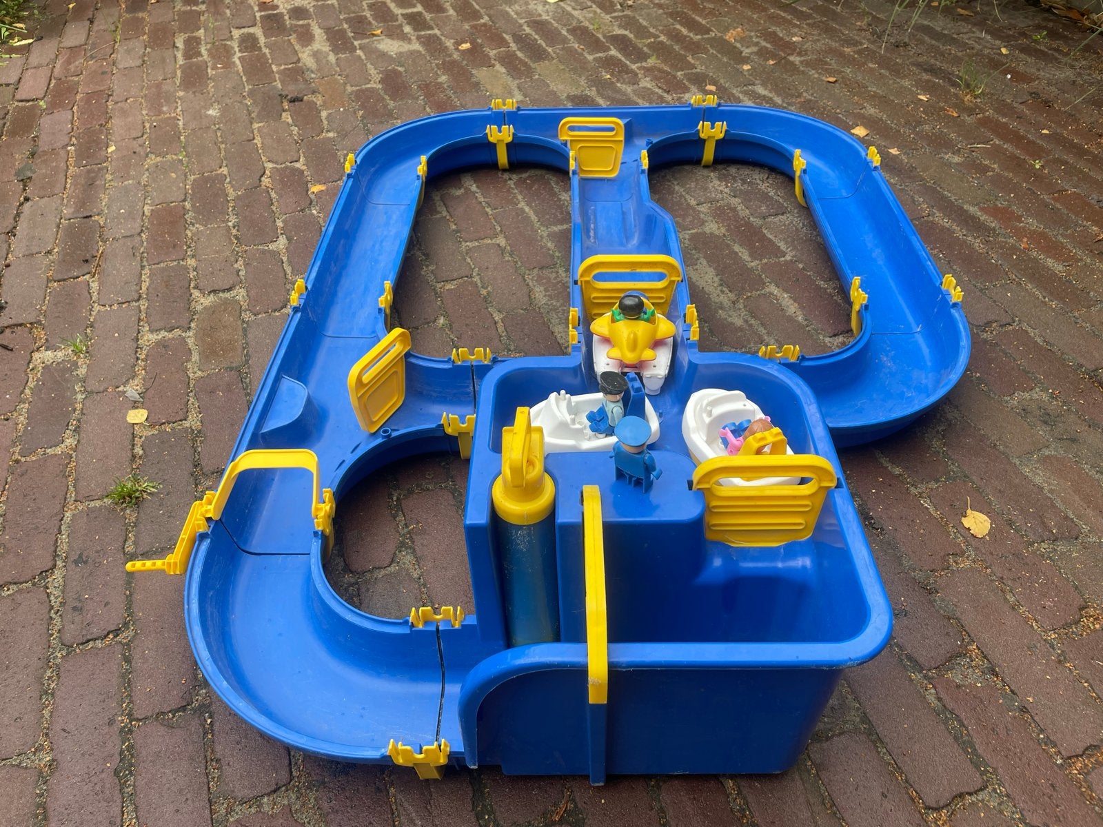 Aquaplay Waterbaan met pomp, sluis, boten en figuren, Ophalen, Gebruikt