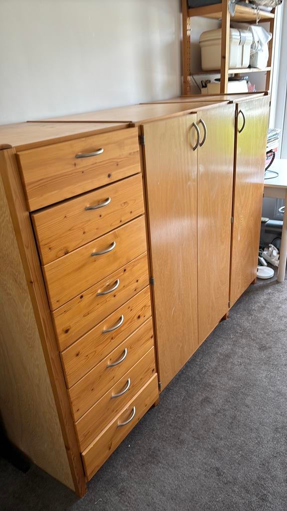 Lundia houten kledingkast, Gebruikt, Overige houtsoorten, 50 tot 75 cm, Ophalen