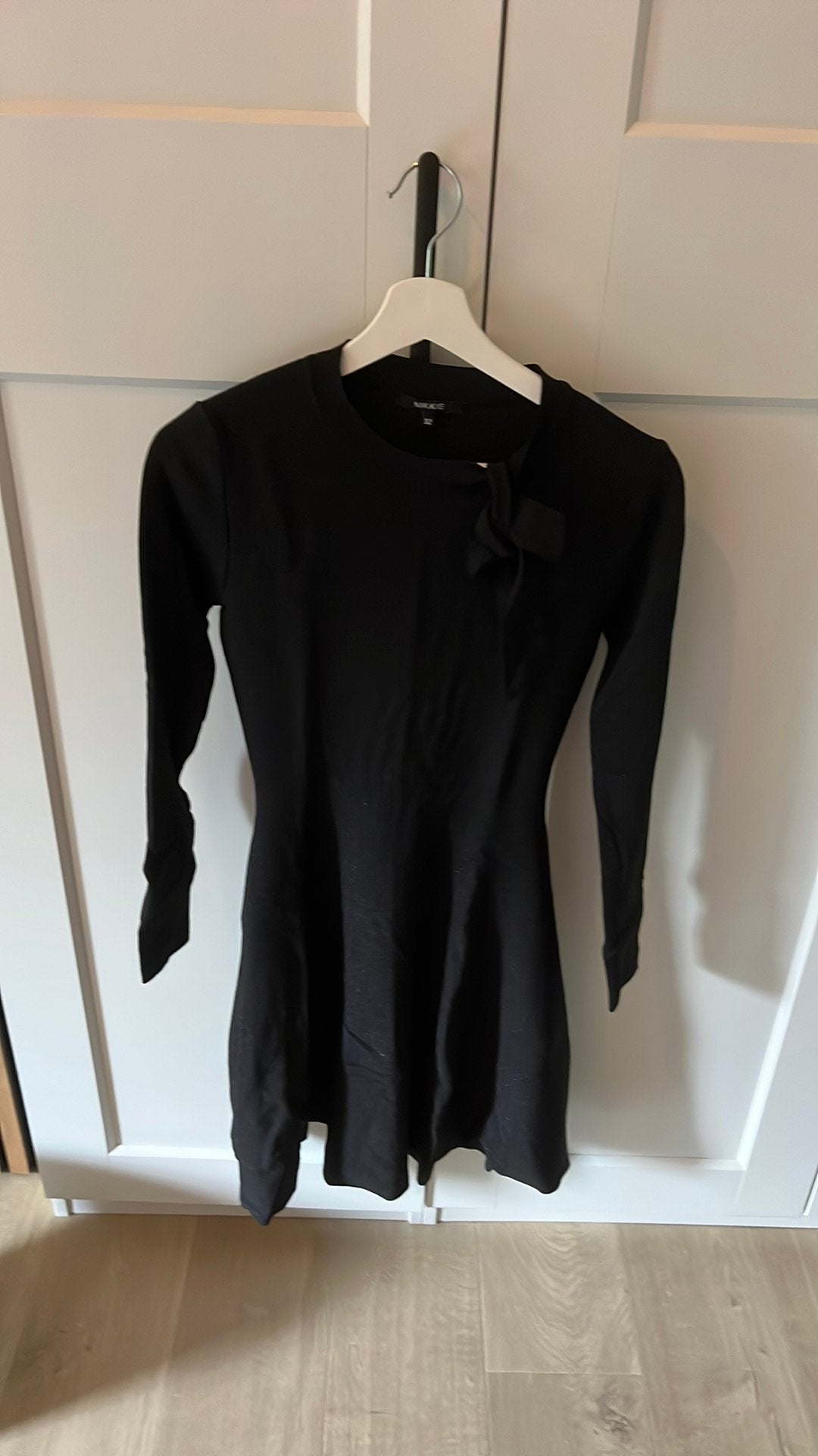 Zwart jurkje (met glinster) Nikkie, maat 32, Zwart, Ophalen of Verzenden, Zo goed als nieuw, Maat 34 (XS) of kleiner