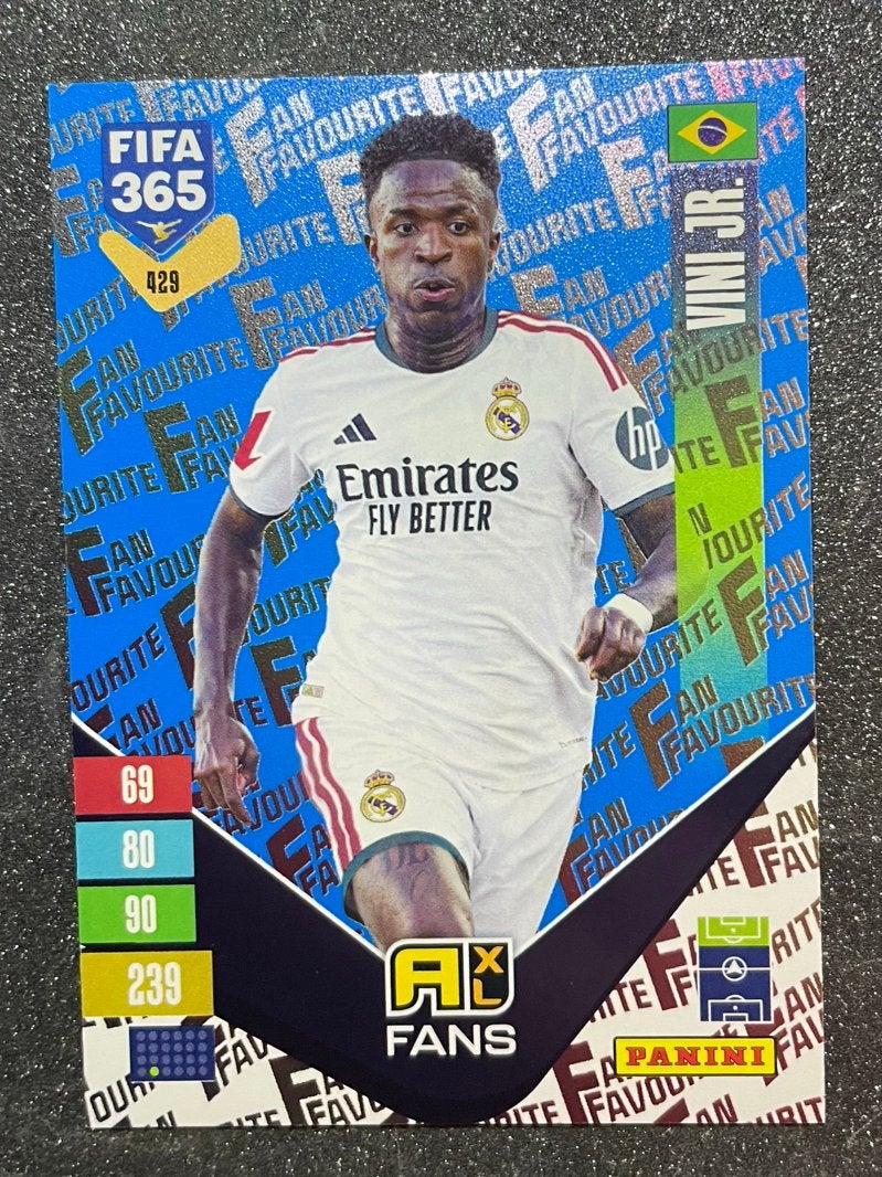 Panini Fifa365 2027 BLUE PAR. FANS’ FAV. VINI REAL MADRID, Verzenden, Zo goed als nieuw, Plaatje