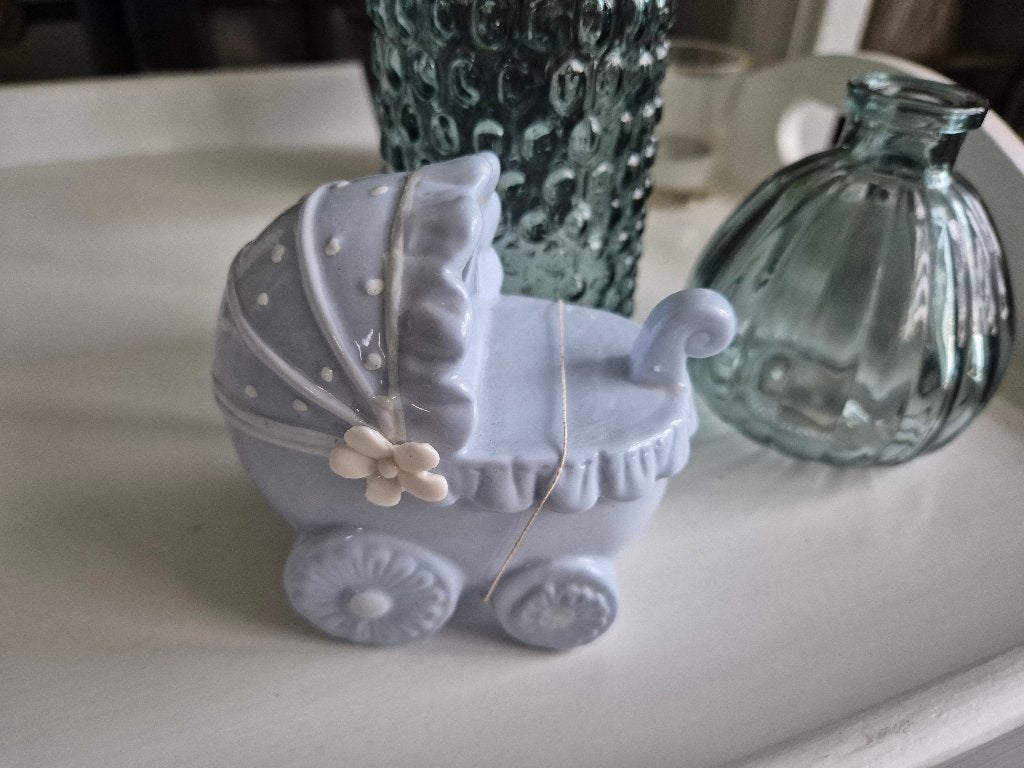 Spaarpot wiegje blauw, *, Nieuw, Ophalen of Verzenden, *