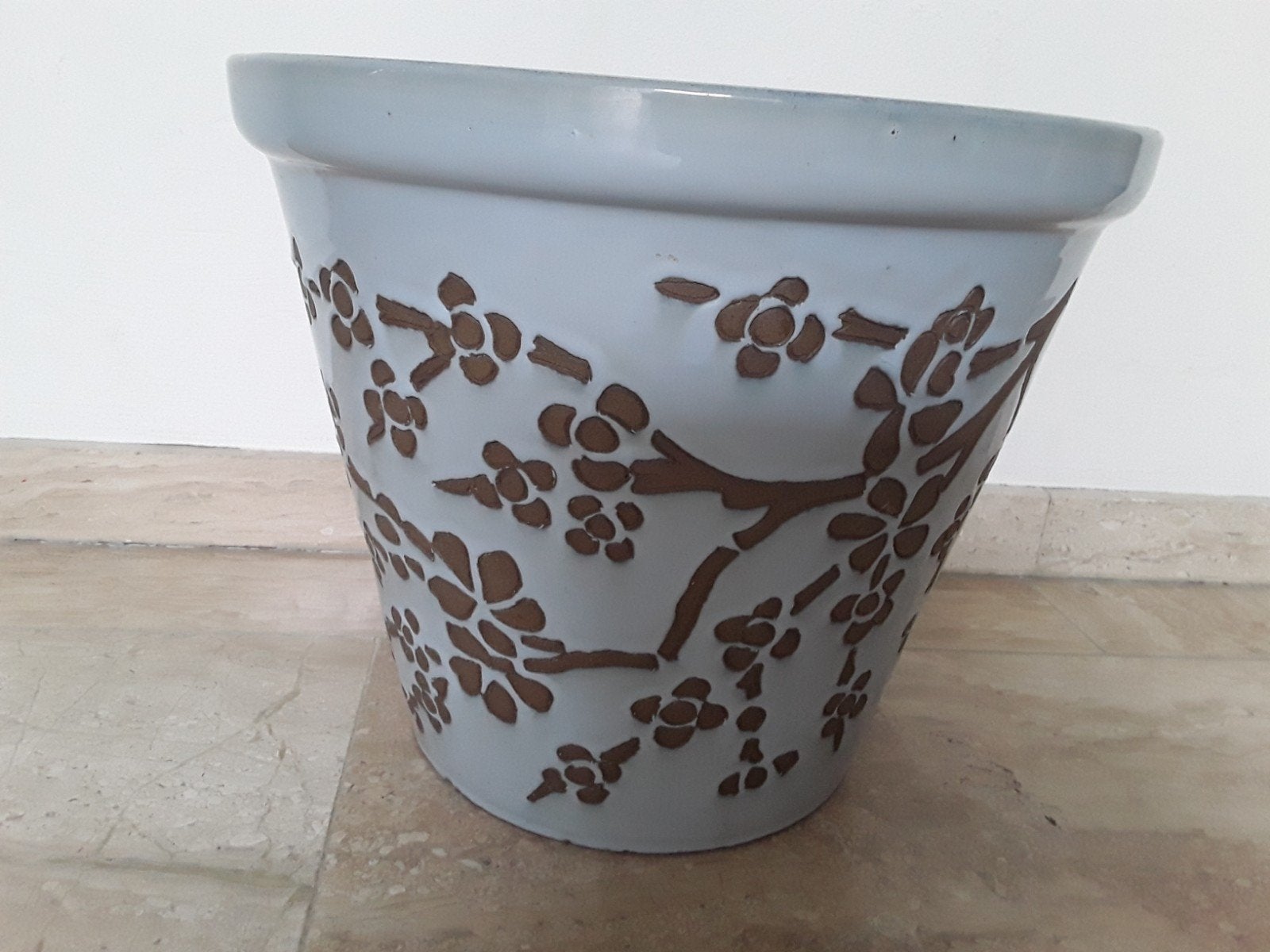 Grote bloempot ompot, Tuin en Terras, Rond, Zo goed als nieuw, Minder dan 40 cm, Aardewerk