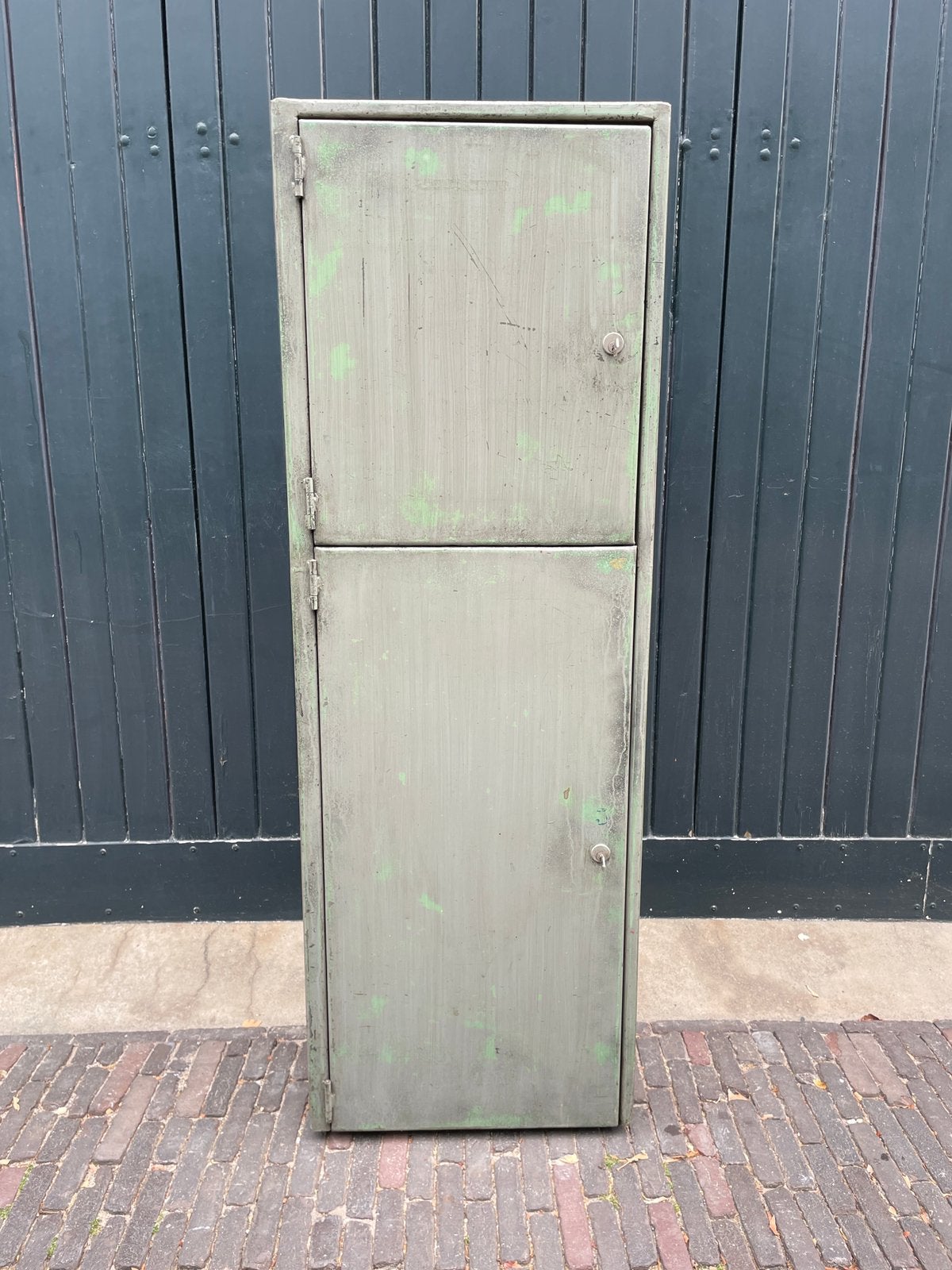 Vintage ijzeren kast - industriële werkplaats kast, Ophalen, B, Gebruikt, C