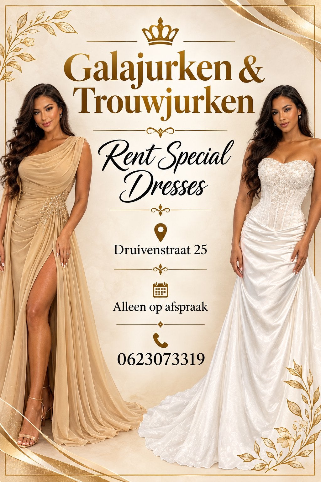 Galajurken & Trouwjurken te koop- Rent Special Dresses, Ophalen, Nieuw, Wit, Trouwjurk