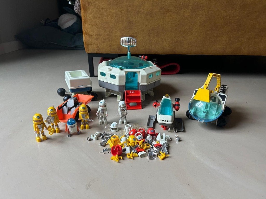 Vintage Playmobil Playmospace (4 sets), Kinderen en Baby's, Speelgoed | Playmobil, Gebruikt, Losse onderdelen, Voertuig, Ophalen of Verzenden