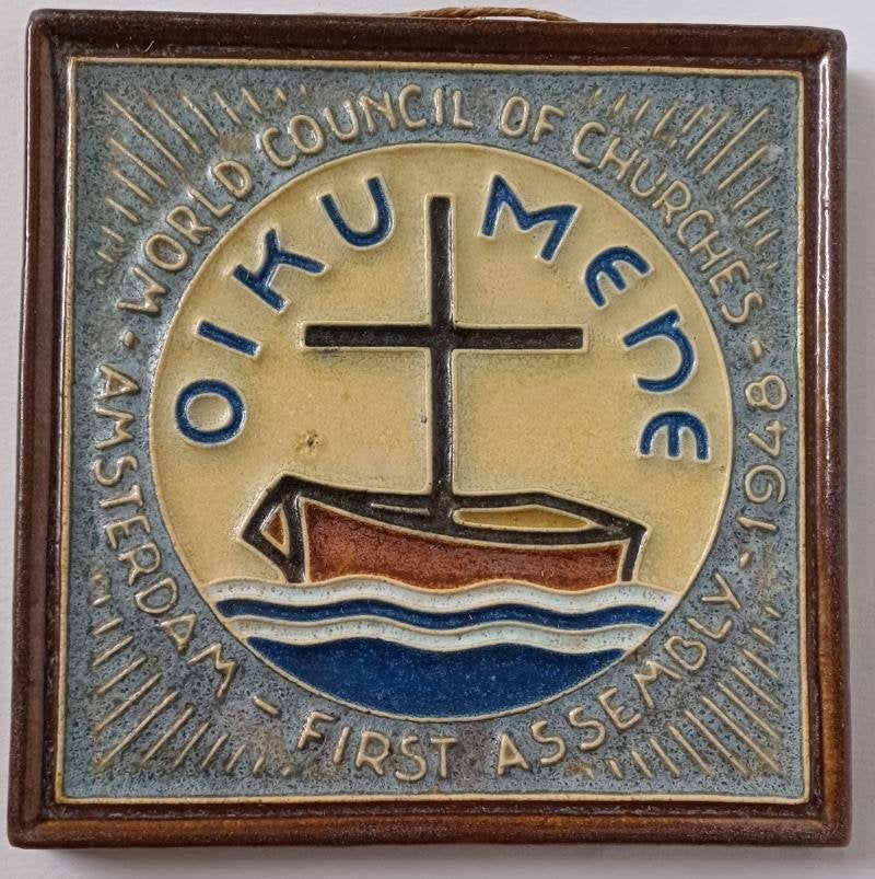 Cloisonne tegel van de porceleyne fles oiku mene, Antiek en Kunst, Ophalen of Verzenden