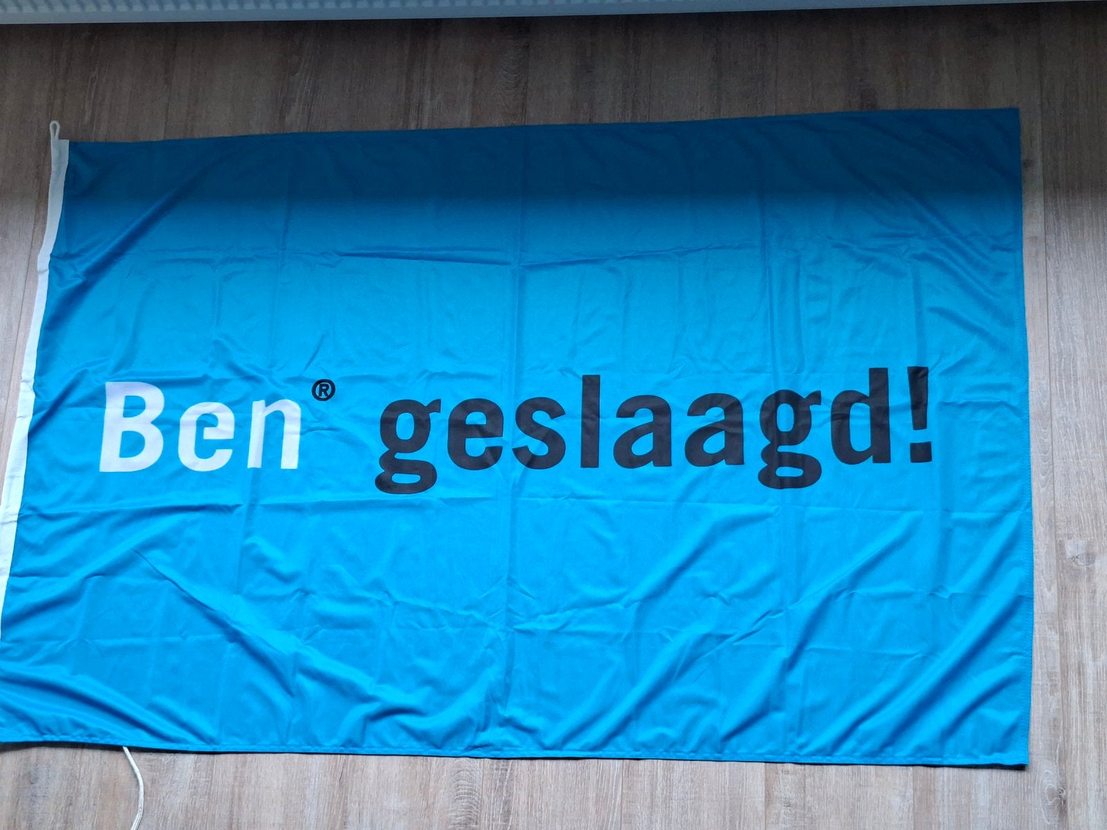Gratis vlag 95x145 cm Ben geslaagd, Diversen, Ophalen