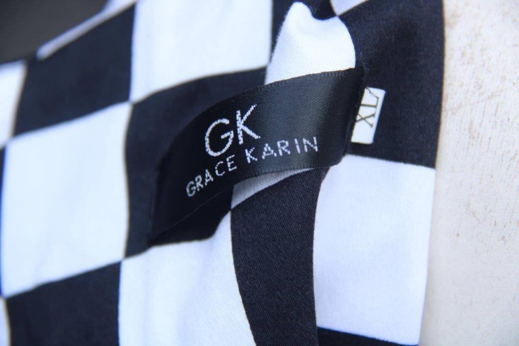 Jurk zwart/ offwhite Grace Karin mt M Vaste prijs, Kleding | Dames, Jurken, Maat 38/40 (M), Verzenden, Zwart, Grace Karin