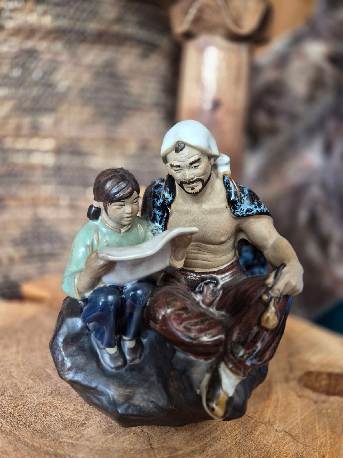 Chinese mudman met meisje, Ophalen of Verzenden, Zo goed als nieuw, Mens