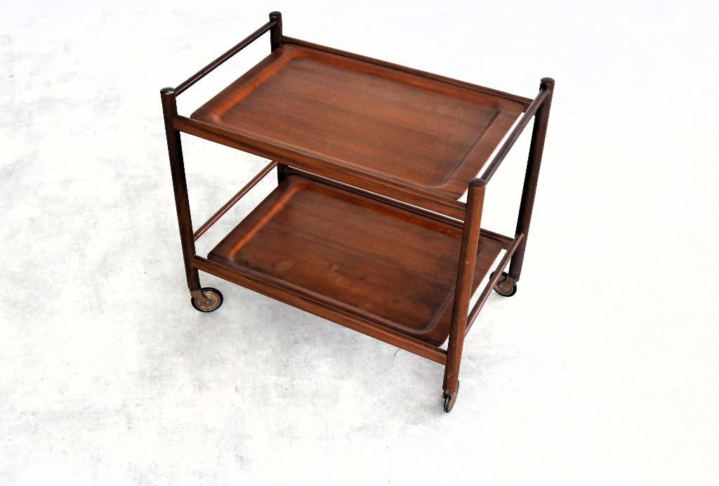 vintage serveerwagen | trolley | teak | jaren 60, 45 tot 60 cm, Minder dan 55 cm, Gebruikt, .