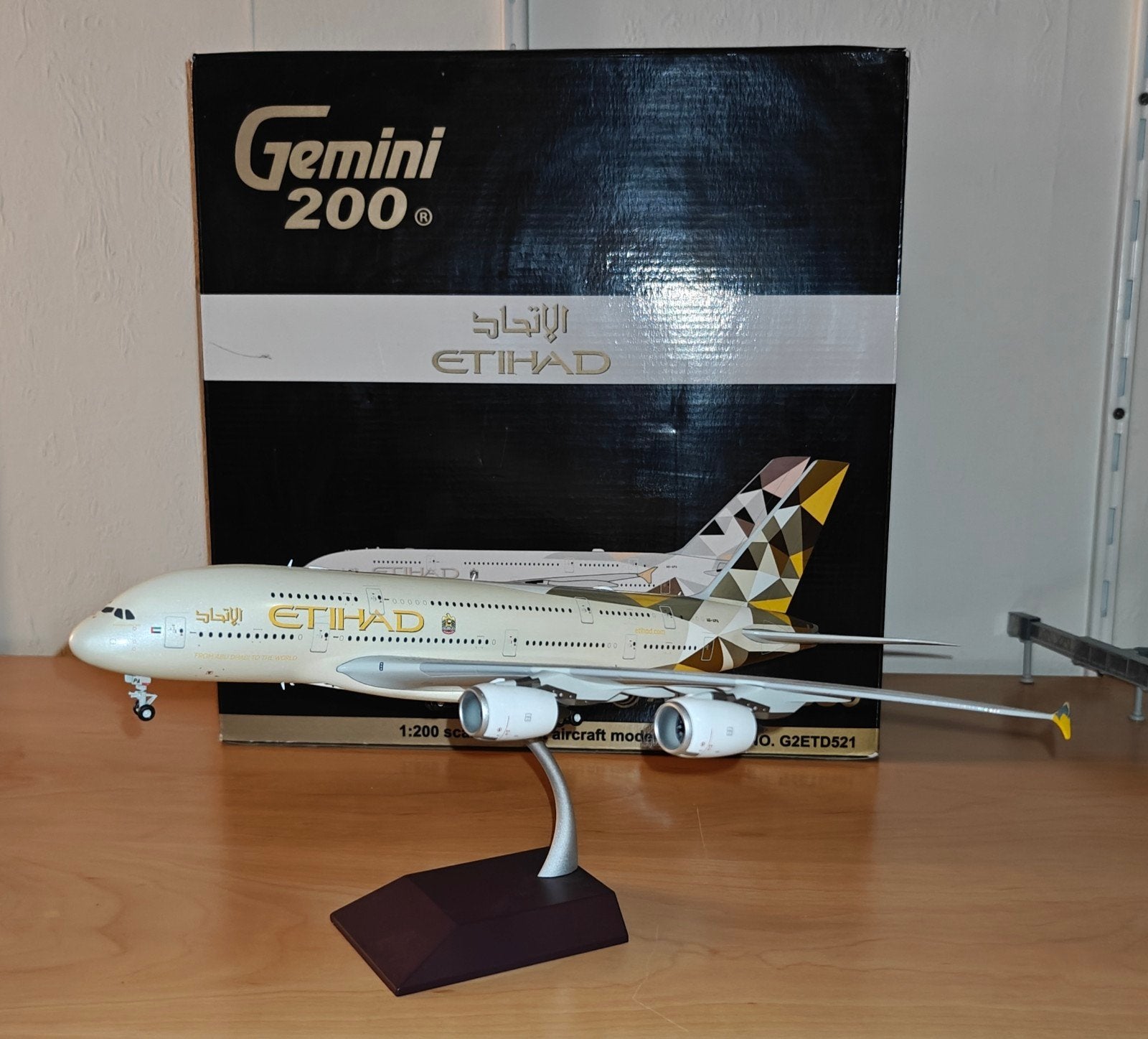Etihad Airbus A380 1:200 Gemini200, Ophalen of Verzenden, Schaalmodel