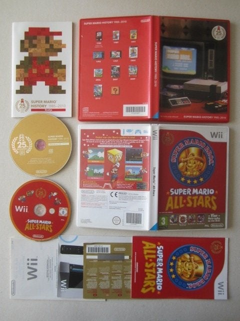 Super Mario Bros All Stars anniversary edition Nintendo Wii, Ophalen of Verzenden, Zo goed als nieuw, Platform, 3 spelers of meer