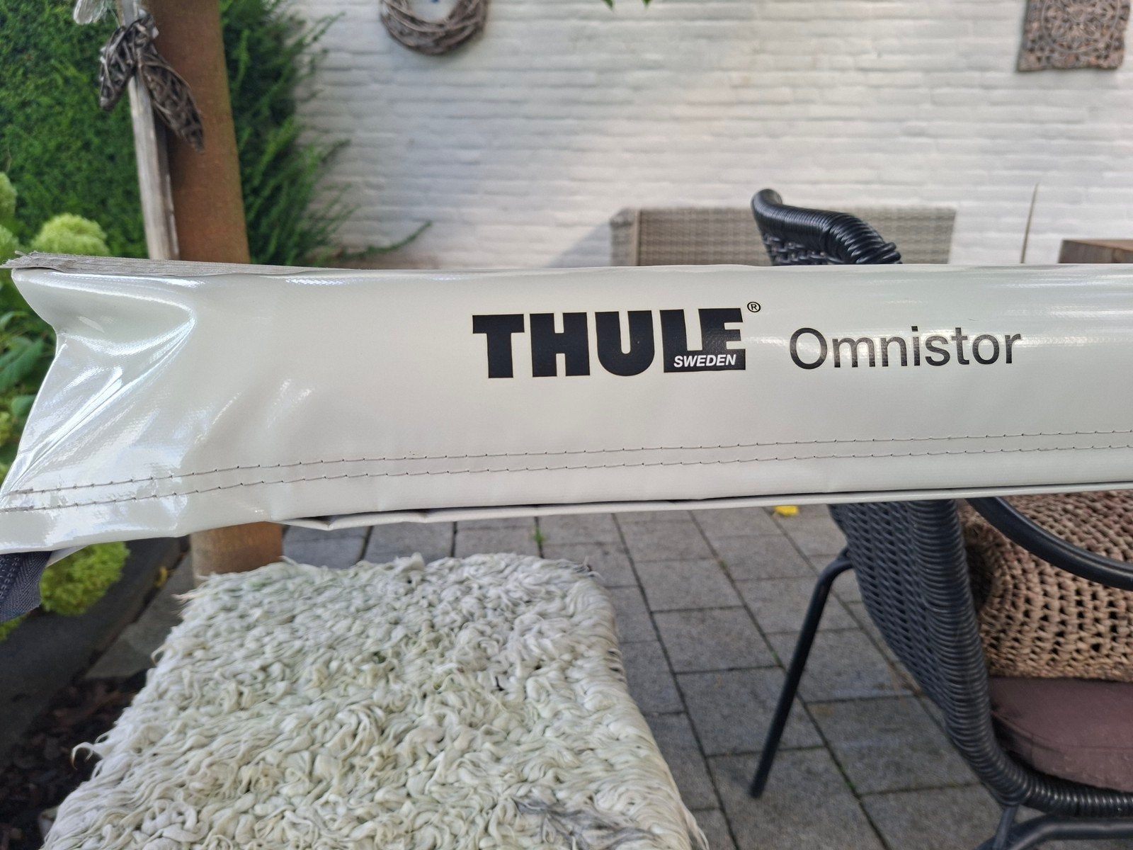 Thule Omnistor 4 mtr luifel met 2 zijwanden echt nieuwstaat., Caravans en Kamperen, Ophalen of Verzenden, Zo goed als nieuw, Polyester