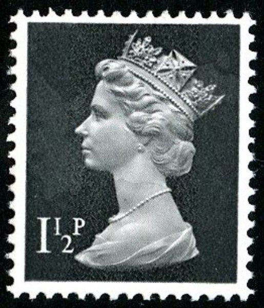 ENGELAND E.II. 1½p. Decimal Machin frankeerzegels, 2 Variëte, Verzenden, Postfris