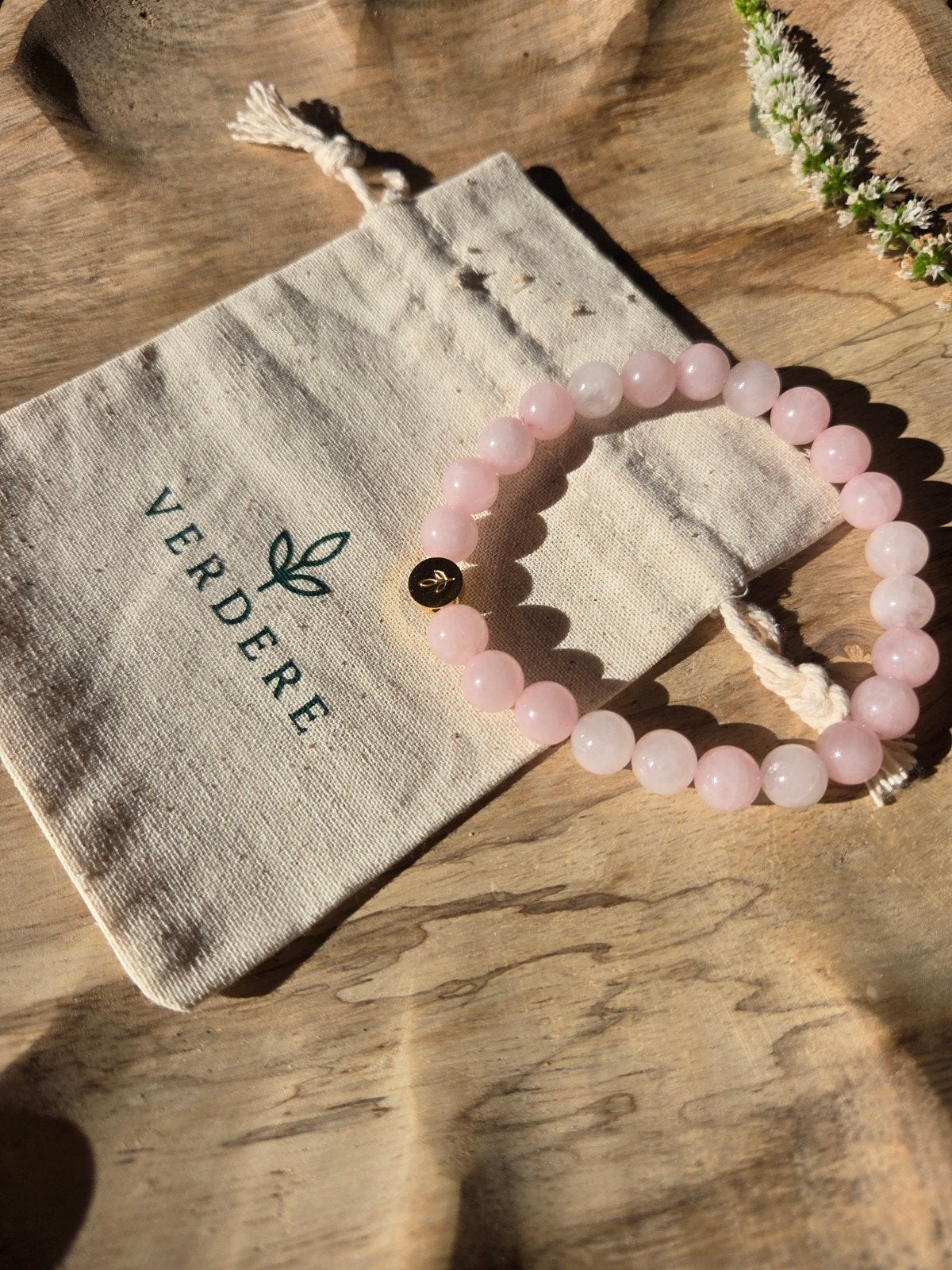 Rozenkwarts Armband - Verdere Jewels, Nieuw, Ophalen of Verzenden, Elastiek, Roze