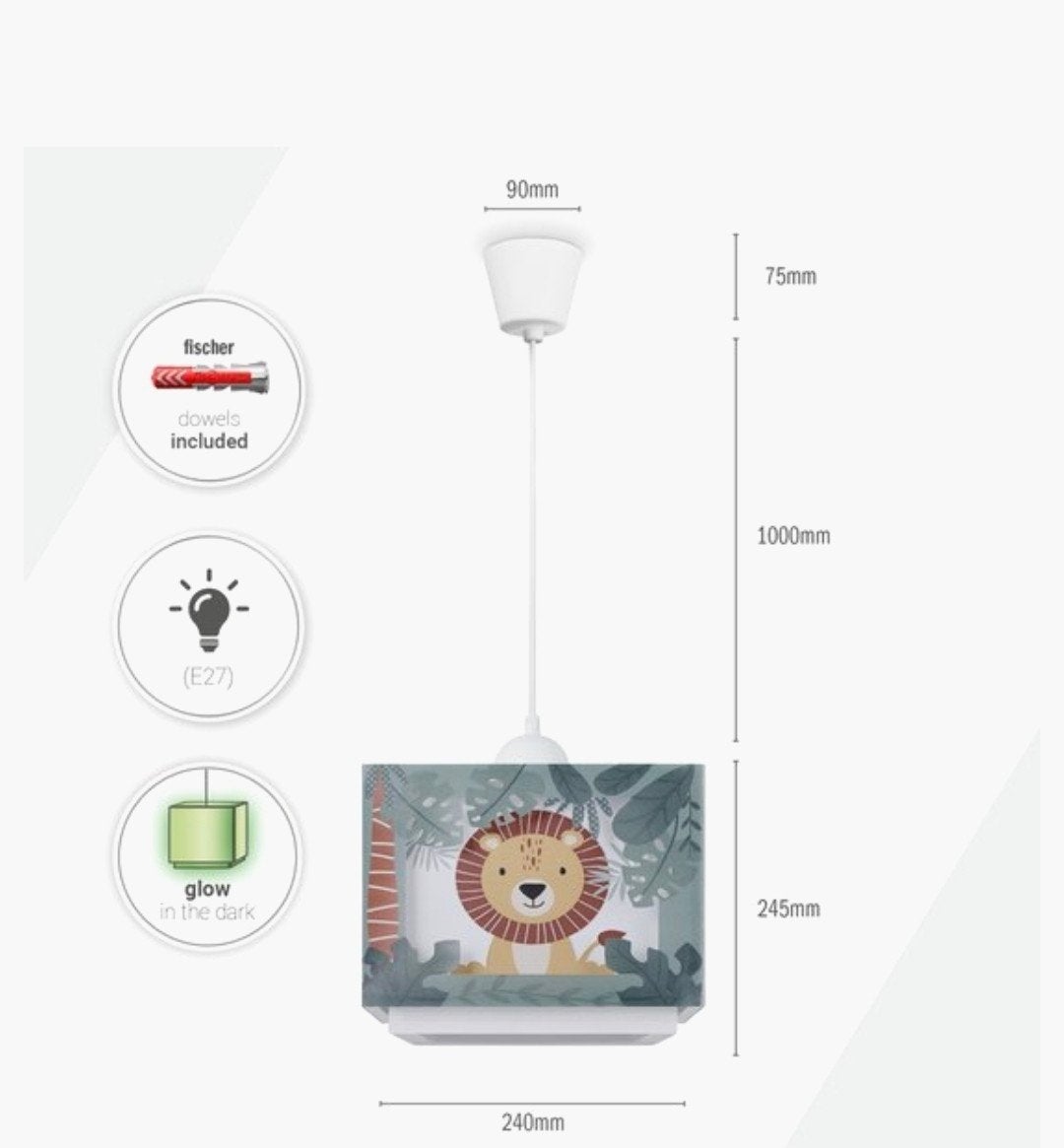 Nieuwe Paco Home Greta PD & Jungle Hanglamp, Ophalen of Verzenden, Nieuw, Overige materialen, Jungle, Kindvriendelijk, Speels
