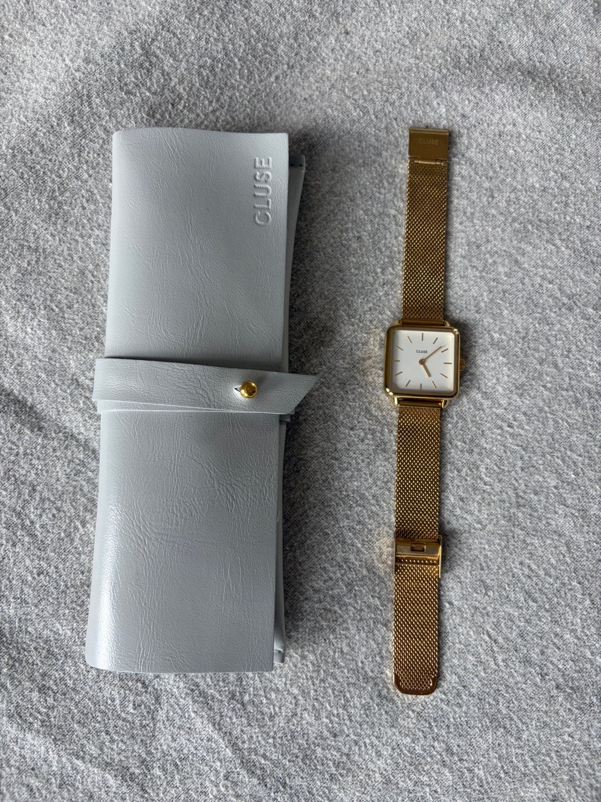 Cluse La Tétragone horloge goudkleurig, Sieraden, Tassen en Uiterlijk, Horloges | Dames, Overige merken, Staal, Polshorloge, Ophalen of Verzenden