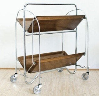 Prima Vintage serveerwagen / trolley van Bremshey Gerlinol, Huis en Inrichting, Metaal of Aluminium, Vintage, Ophalen of Verzenden