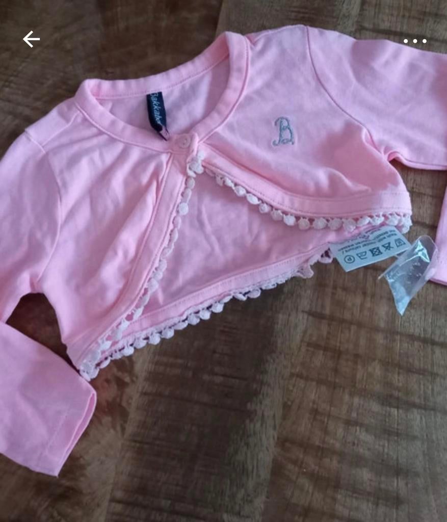 Bakkaboe bolero roze nieuw maat 74, Kinderen en Baby's, Ophalen of Verzenden, Nieuw, Meisje