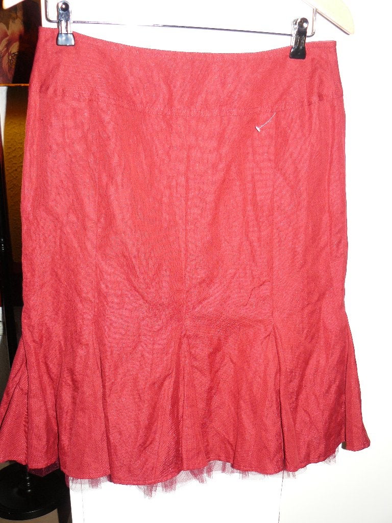 01659 Sensa Donna mt 36-38 nieuw  rok rood linnen metaal, Verzenden, Sensa Donna, Nieuw, Maat 36 (S)