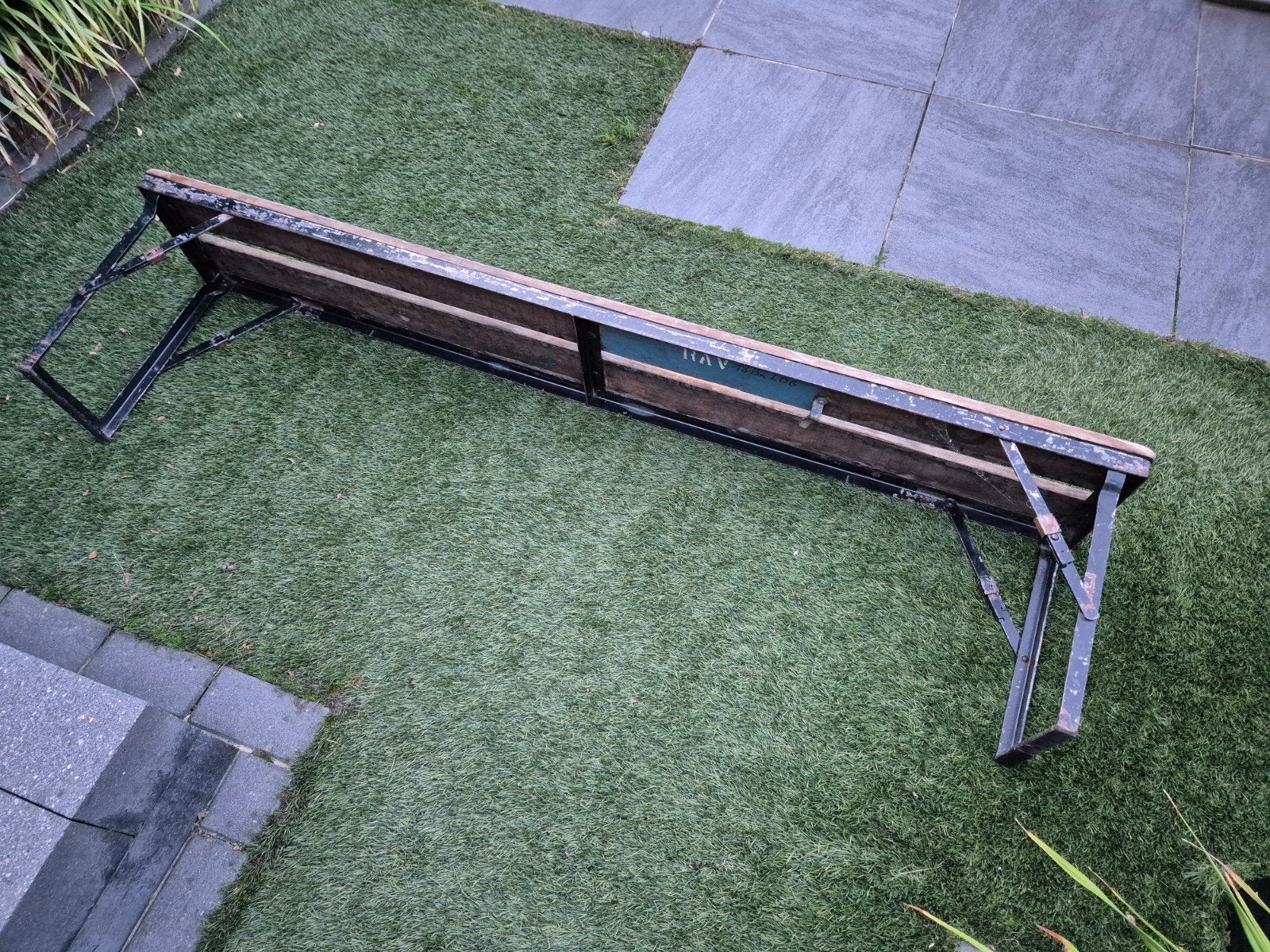Klapbaar legerbankje van de RAV - 180x28 cm, Ophalen