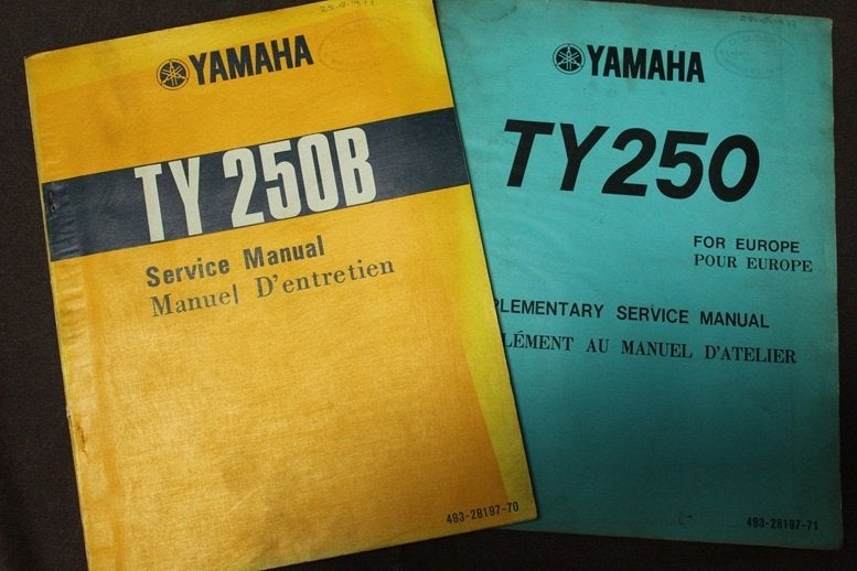 Yamaha TY250 B 1975 motorcycle service manual TY 250B, Ophalen of Verzenden, Yamaha