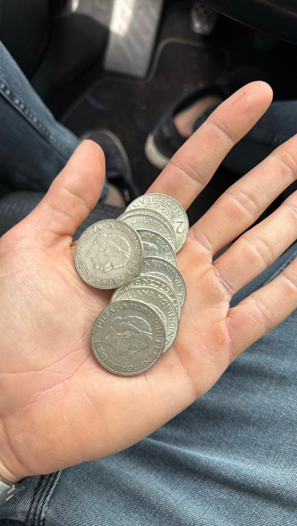 20 Zilveren Rijksdaalders, Koningin Juliana, Setje, Zilver, Ophalen of Verzenden