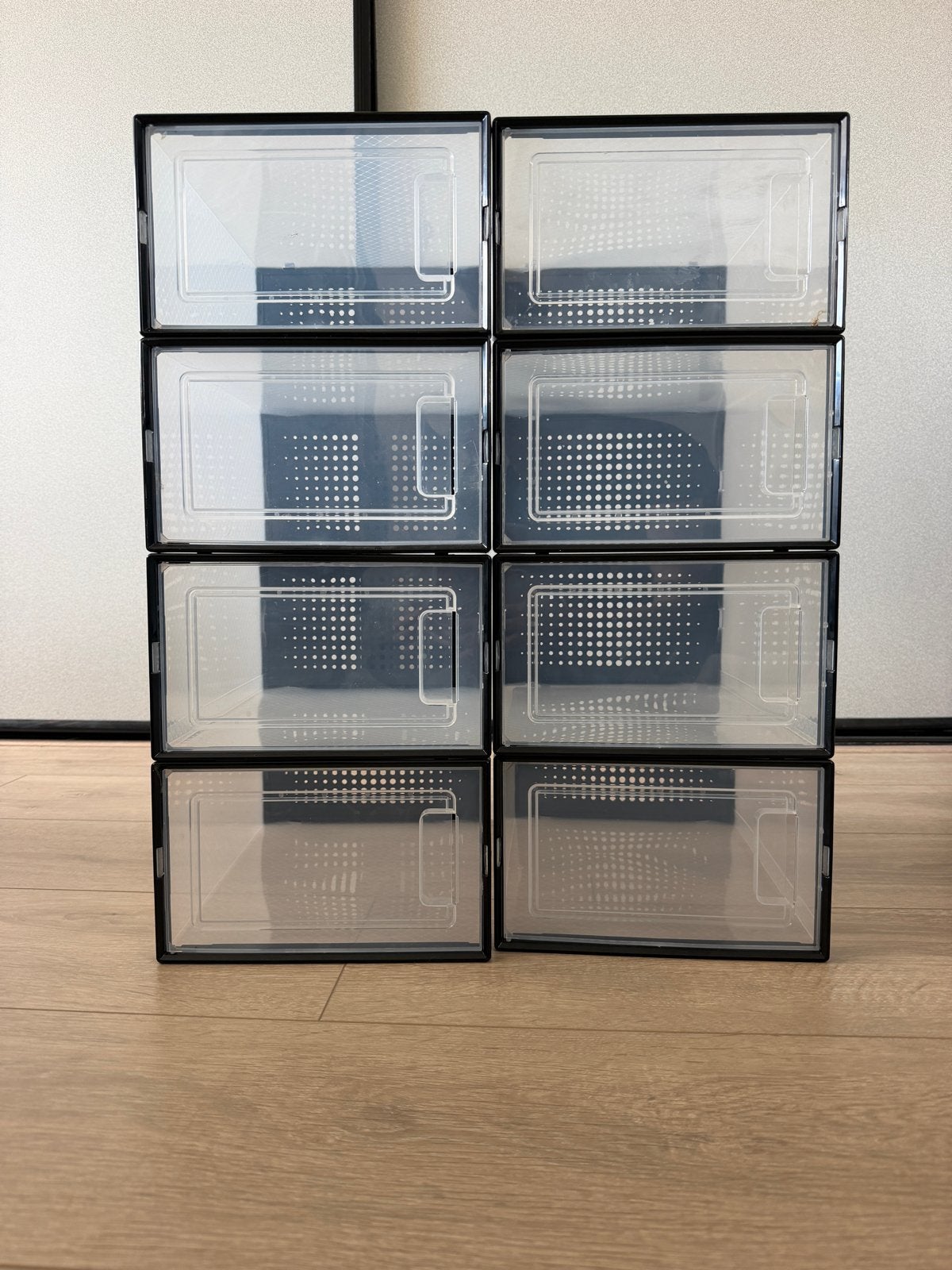 Set van 8 transparante sneakerboxen, Ophalen, Zo goed als nieuw