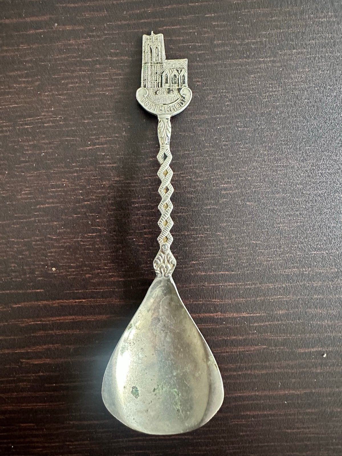 Vintage lepeltje Oosterhout met kerkafbeelding, kaaiendonk, Ophalen of Verzenden