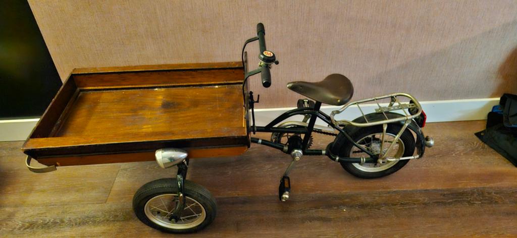 Unieke Retro Zelfbouw Kinder Bakfiets - bak fiets  bezorgen, Fietsen en Brommers, Fietsen | Bakfietsen, Gebruikt, Overige merken