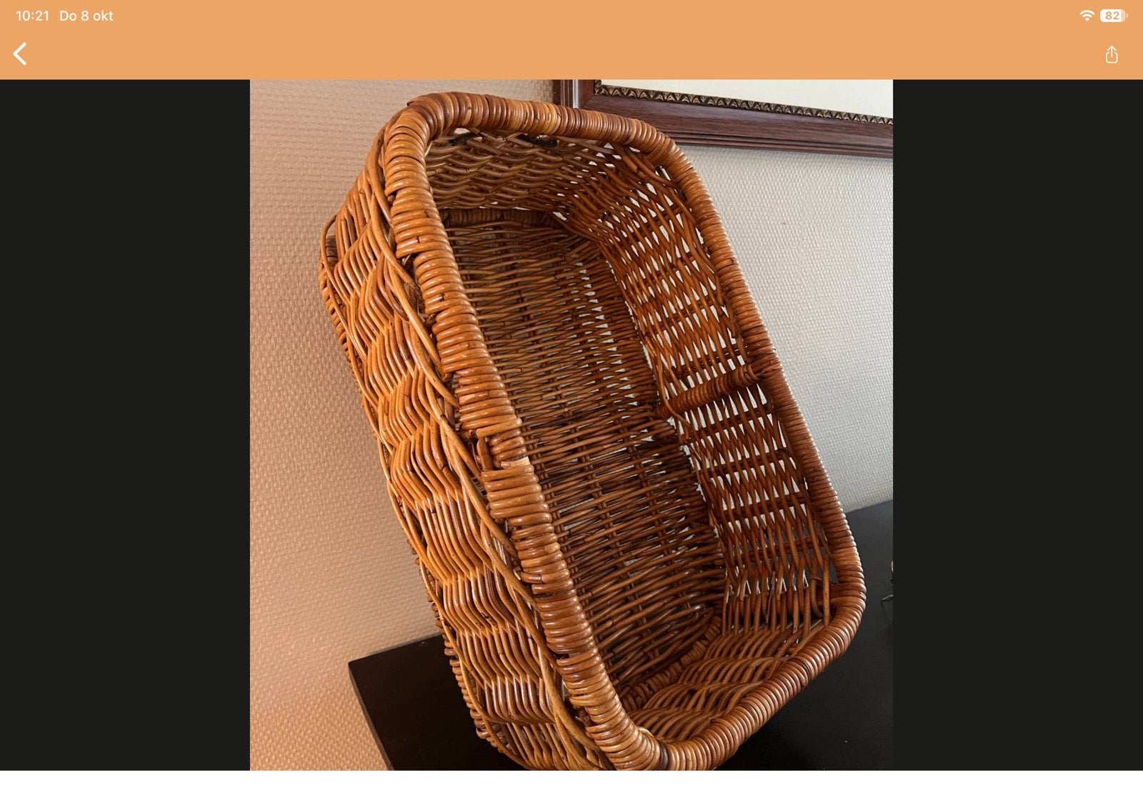 Stevige Rotan opbergmand in perfecte staat - 45x30x16cm, Ophalen, Zo goed als nieuw