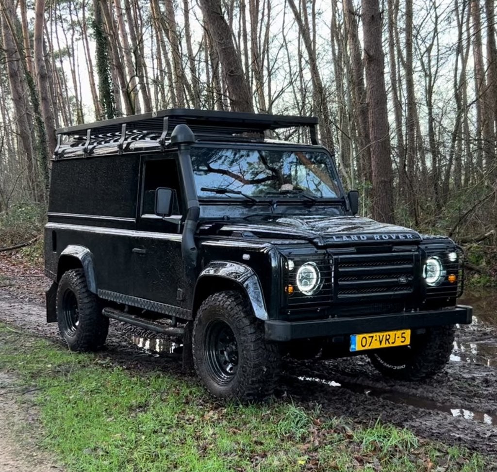 Land Rover Defender 110 2.4 Hardtop 4WD 2008, Zwart, Zwart, Leder, Defender