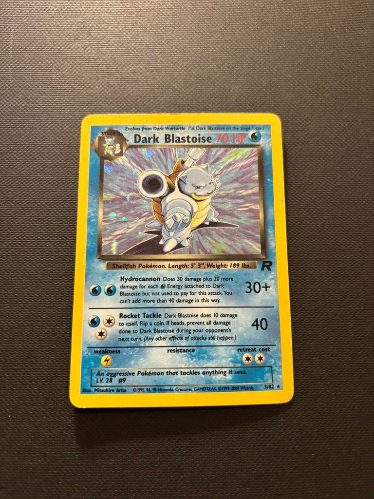 Dark Blastoise 70 HP Pokémon kaart (3/82) - Wizards set, Hobby en Vrije tijd, Verzamelkaartspellen | Pokémon, Ophalen of Verzenden