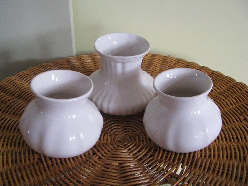 Delft * Porceleyne Fles * 3 x vaasje Delfts WIT * in 1 koop, Antiek en Kunst, Antiek | Keramiek en Aardewerk, Ophalen of Verzenden