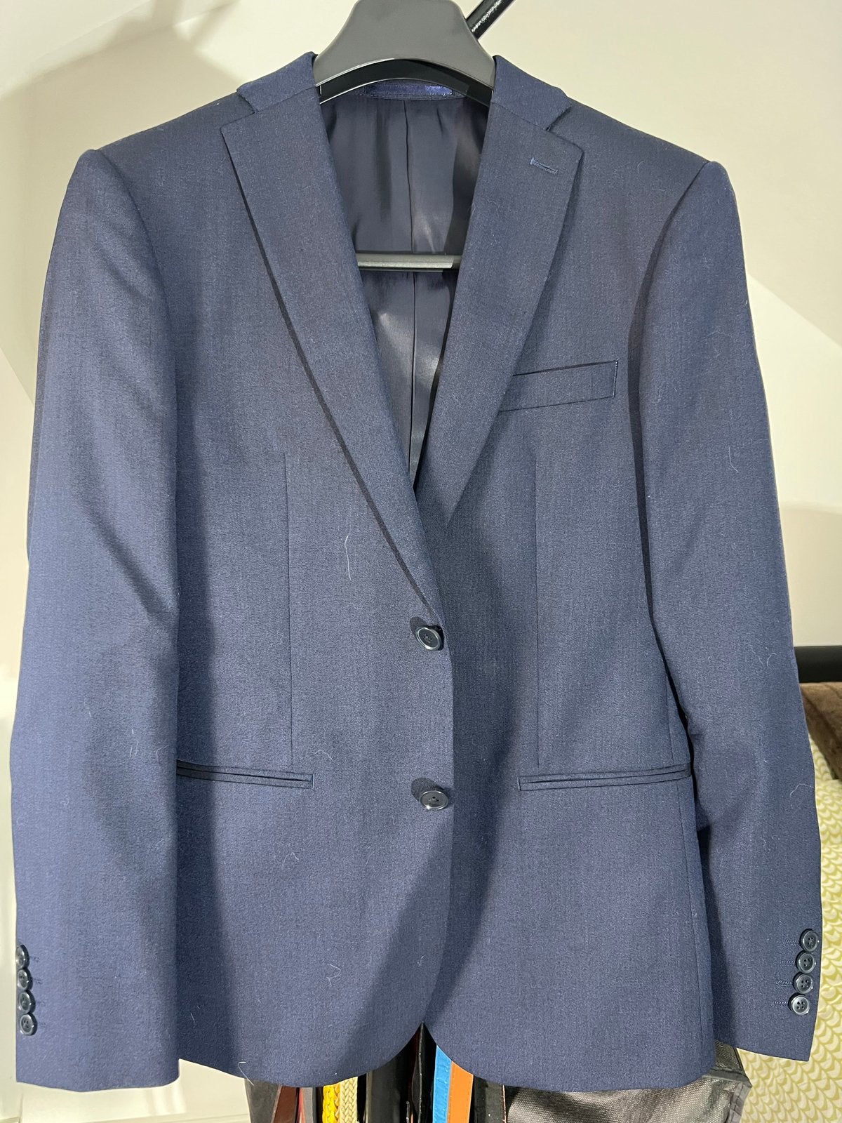 Stijlvol Twee Delig Pak - Slim Fit, Ophalen of Verzenden, Gedragen, Maat 48/50 (M), Blauw