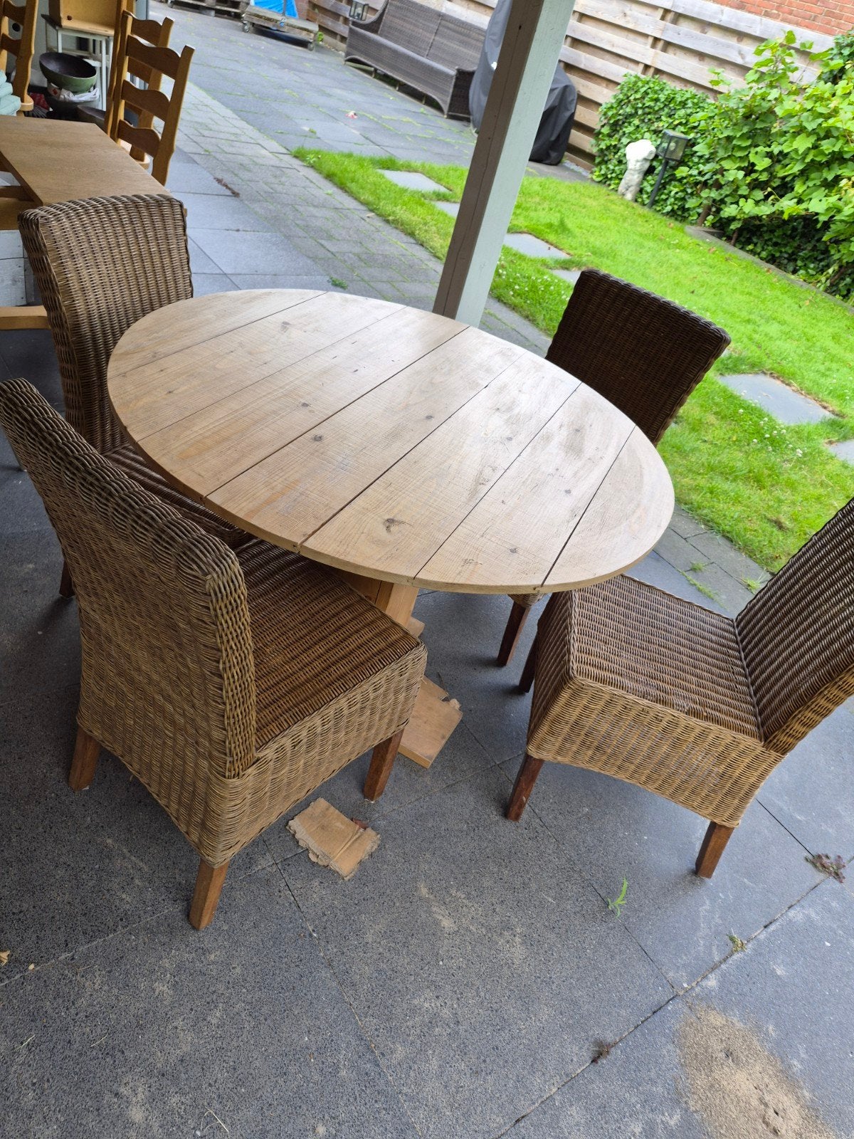 Tafel plus stoelen, Ophalen, 4 zitplaatsen, Gebruikt, Tuinset