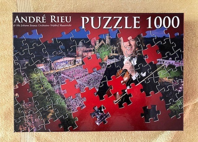 legpuzzel André Rieu Vrijthof Maastricht met JSO, Ophalen of Verzenden, 500 t/m 1500 stukjes, Zo goed als nieuw, Legpuzzel