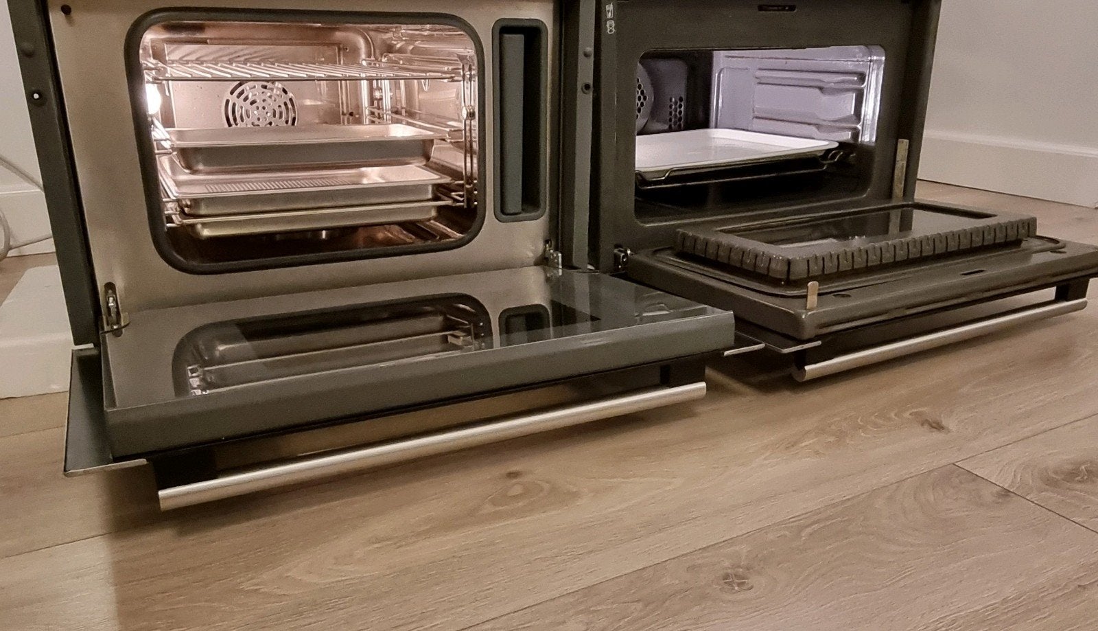 Luxe siemens set combi oven magnetron en combi stoomoven, 45 tot 50 cm, Gebruikt, 60 cm of meer, Siemens