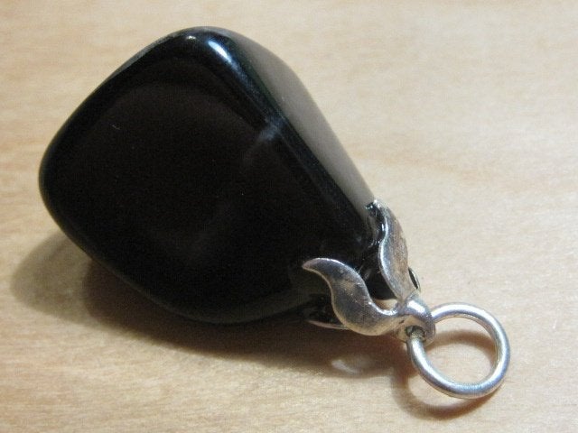 ha. 4x aparte edelsteenhanger ZWARTE ONYX (3), Sieraden, Tassen en Uiterlijk, Kettinghangers, Overige voorstellingen, Verzenden