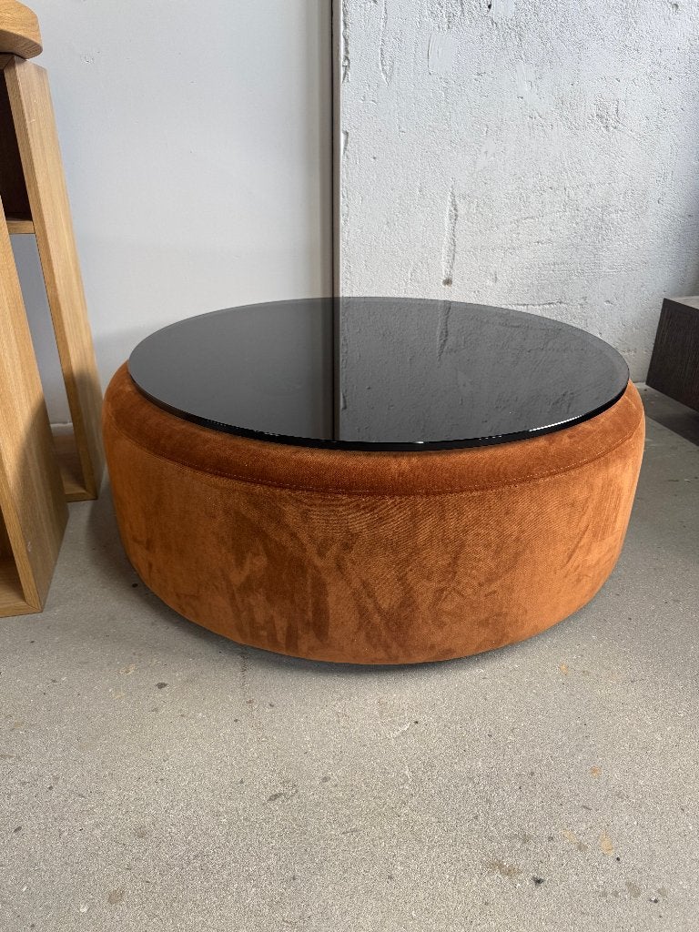 Salontafel / hocker BW - uitdraaibare plaat - diameter 88 cm, Ophalen, 100 tot 150 cm, Rond, 50 tot 100 cm