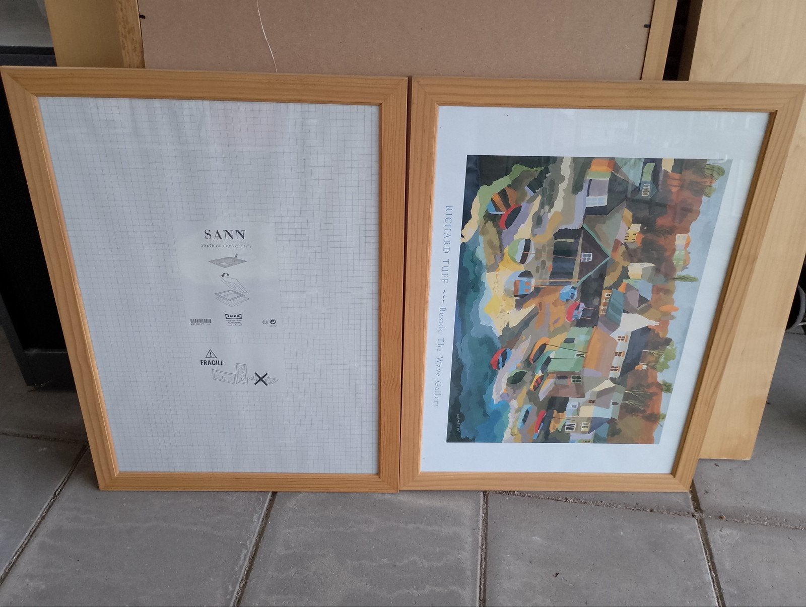 IKEA SANN Fotolijst Hout 50x70 cm, Ophalen, Hangend, Gebruikt, Beige