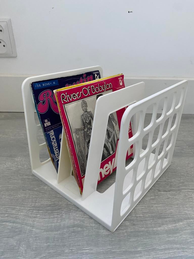 Esselte Decostand Vinyl Platenrek - Wit Kunststof, Ophalen of Verzenden, Audio en Video