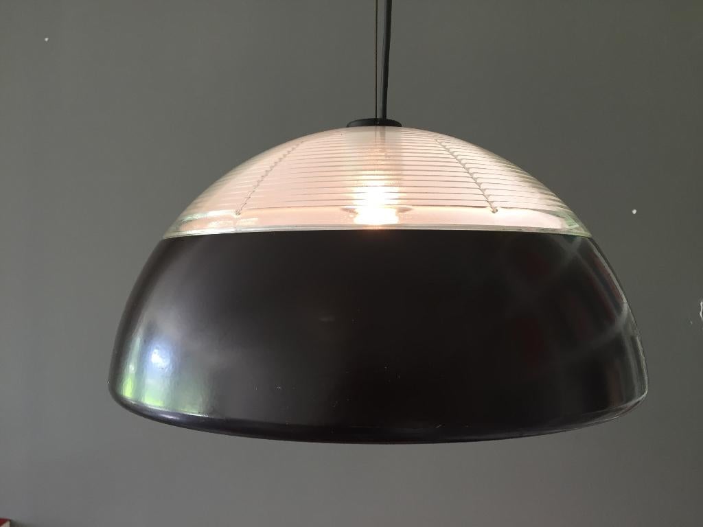 Jaren 70 vintage Holophane Europhane hanglamp, Huis en Inrichting, Lampen | Hanglampen, Gebruikt, Europhane, Holophane, Industrieel design