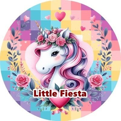 lf1138 icing frosting eenhoorn 19cm eetbare taart print, Ophalen of Verzenden, Nieuw, Taarten, Versiering