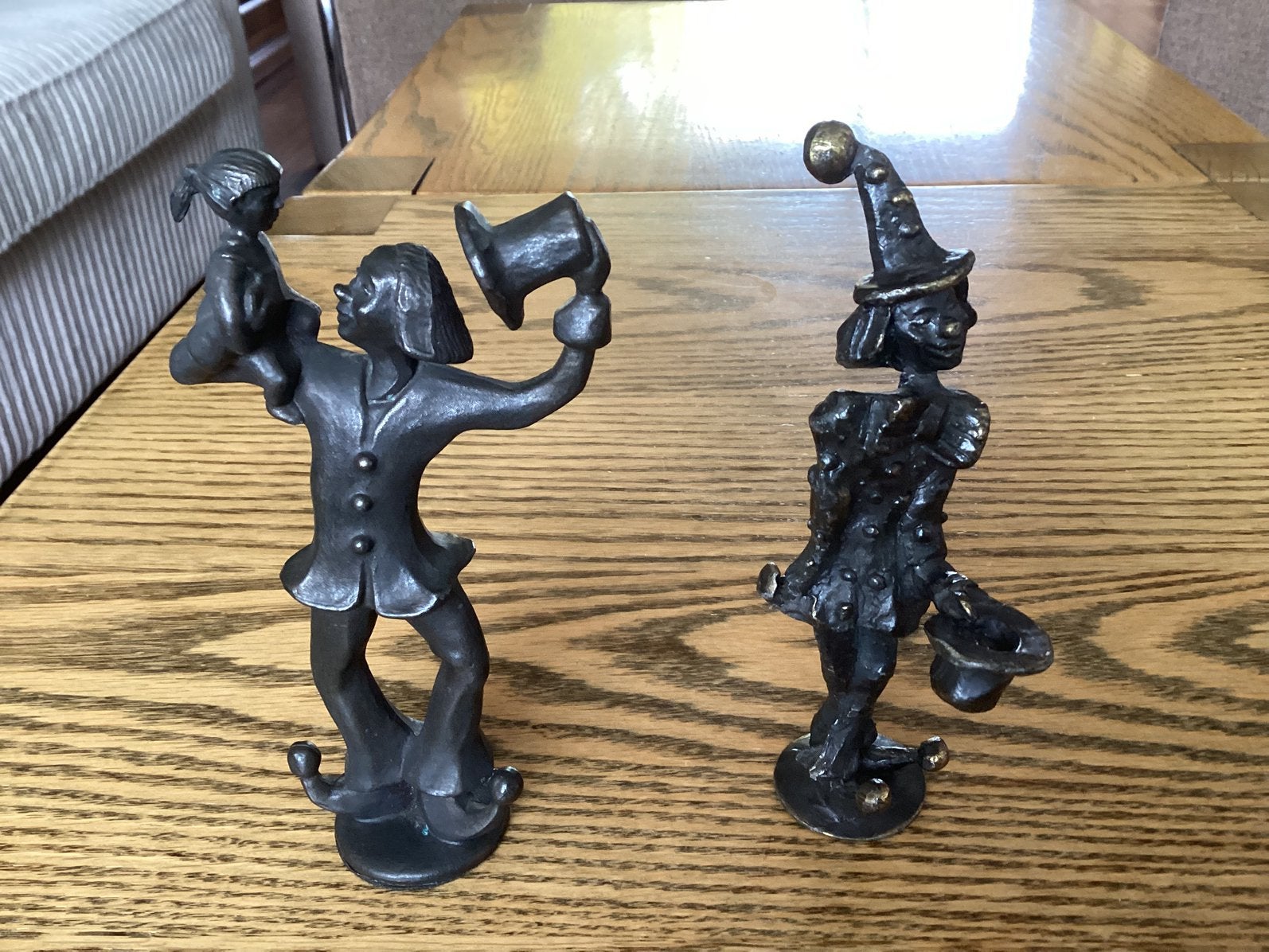 Sculptuurtjes van Corry Ammerlaan van Niekerk,2 clowntjes., Antiek en Kunst, Ophalen of Verzenden
