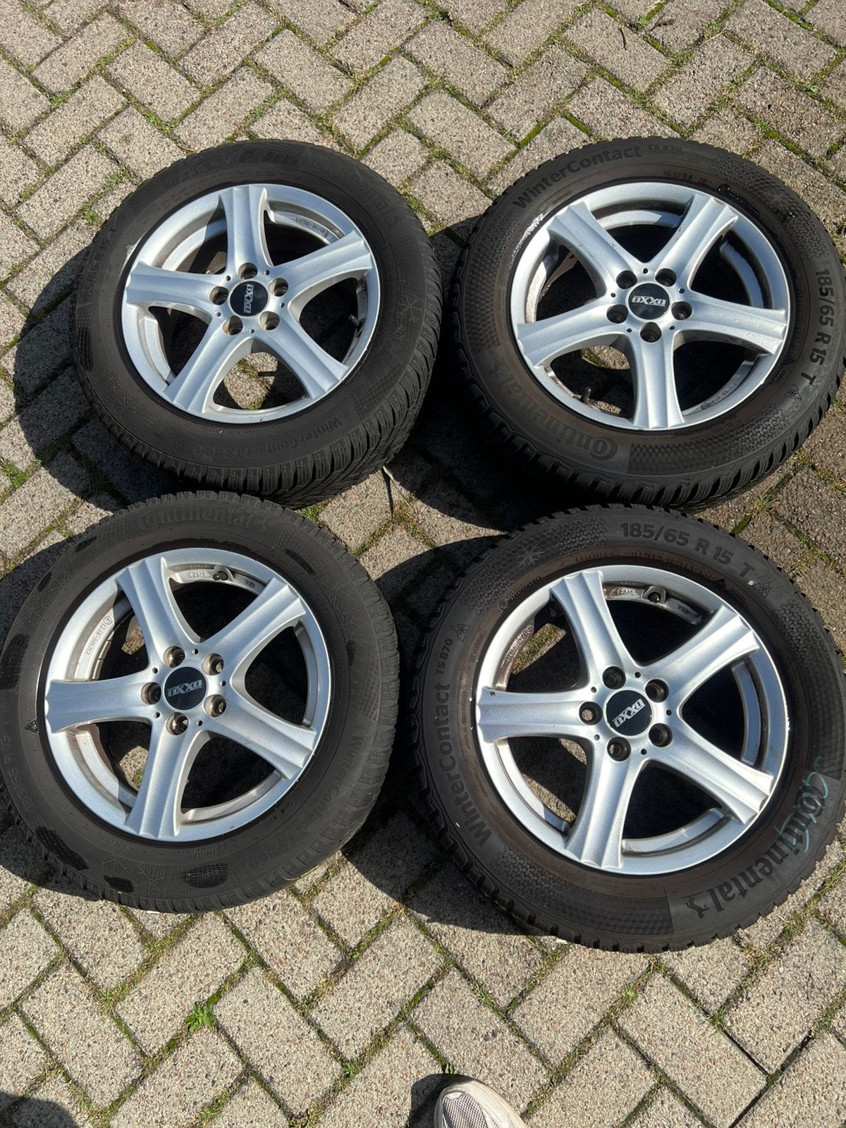 2xWinter set OXXO 5/100 + 185/65R15 en 185/60R15, Ophalen, 15 inch, Banden en Velgen, 185 mm