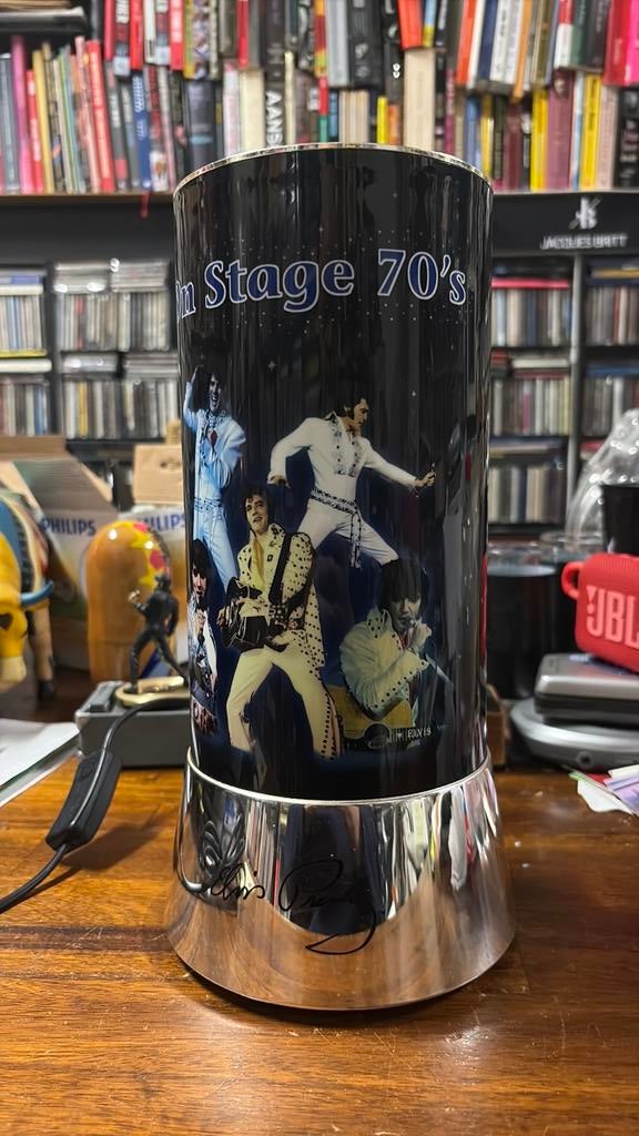 Elvis Presley rotating lamp Elvis on stage in the 70’s, Ophalen, Gebruikt, Gebruiksvoorwerp, Ducoso