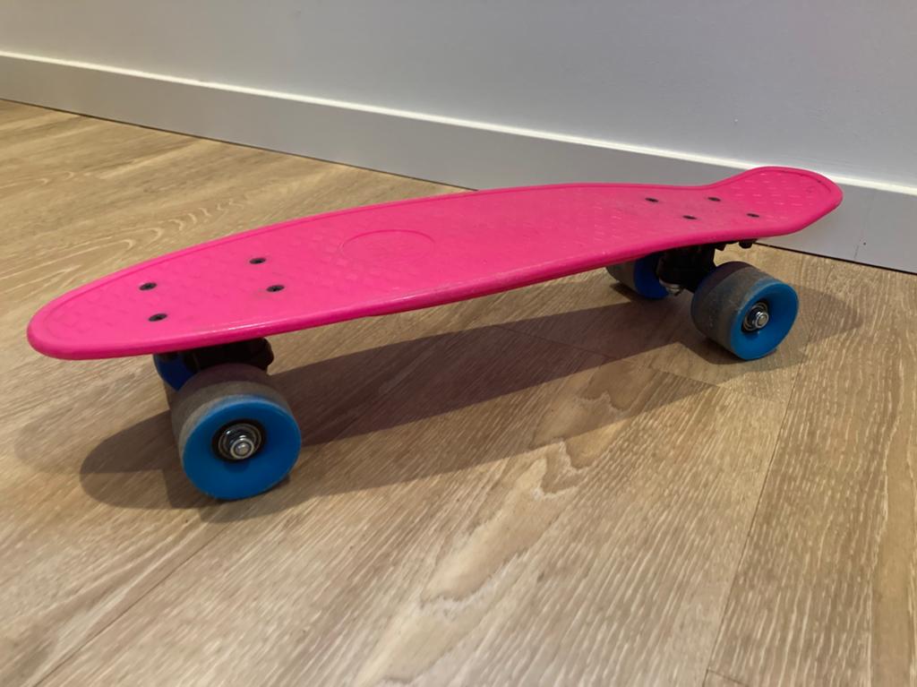 Pennyboard/skateboard roze, Ophalen, Gebruikt, Skateboard